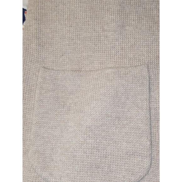 Talbot's Oatmeal Wool Blend Pocket Open Front Sweater Blazer Womens Sz S - Picture 4 of 8